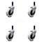 Service Caster 3 Inch Thermoplastic Rubber Wheel 1 Inch Expanding Stem Caster SCC, 4PK SCC-EX05S310-TPRS-1-4 - alternate 1